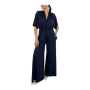 KAOS Jumpsuit med elastisk midja Blue, Dam