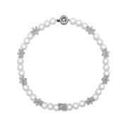 MISBHV Cosmos Blommor Halsband Silver Gray, Dam