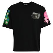 BARROW Svart bomull T-shirt med logotyptryck Black, Herr