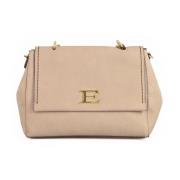 Ermanno Scervino Mjuk Flap Axelväska med Clip Beige, Dam