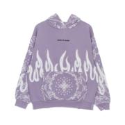 VISION OF SUPER Bandana Print Lättvikts Hoodie Lila Purple, Herr