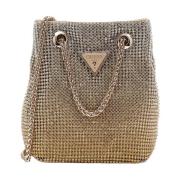 Guess Zalina Pouch Guld Handväska Yellow, Dam