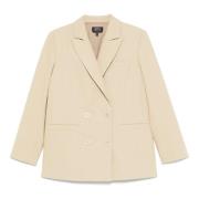 A.P.C. Dubbelknäppt Lucy Blazer Beige, Dam