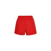 ROTATE Birger Christensen Stretchy Casual Shorts Red, Dam