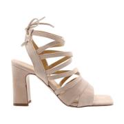 CTWLK. High Heel Sandals Beige, Dam