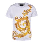 Versace Jeans Couture Bomull T-shirt med Unik Design White, Herr