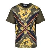 Versace Jeans Couture Bomull T-shirt med Stiligt Design Multicolor, He...