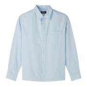 A.P.C. Klassisk Skjorta Clement Blue, Herr