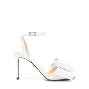 MACH & MACH Vita satin pumps med klack White, Dam