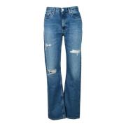 Calvin Klein Jeans Återvunnen Bomull Jeans Blue, Dam