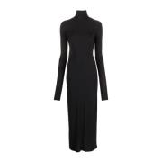 AMAZUIN Knitted Dresses Black, Dam