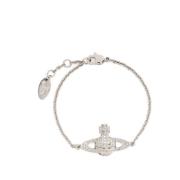 Vivienne Westwood Signatur Orb Kristallhänge Halsband Gray, Dam