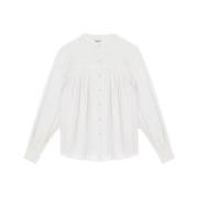 Isabel Marant Étoile Veckad topp med knappstängning White, Dam