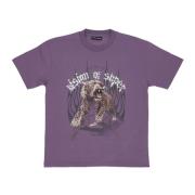 VISION OF SUPER Lila Tiger Print Tee Herr T-Shirt Purple, Herr