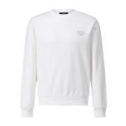 A.P.C. Logo Crew Neck Sweater White, Herr