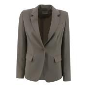 P.A.R.O.S.H. Viskos Panty Blazer med knappstängning Beige, Dam