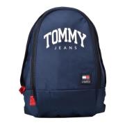 Tommy Jeans Nylon Ryggsäck med Dragkedja Blue, Herr