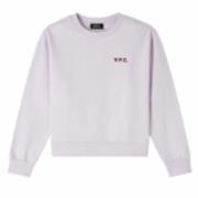 A.P.C. Rund Hals Sweatshirt Lila Logo Hjärta Purple, Dam