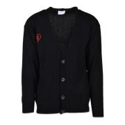 FAMILY FIRST Mjuk Mohair Cashmere Blend Cardigan Black, Herr