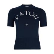 Patou Svart Crew Neck Tröja Blue, Dam