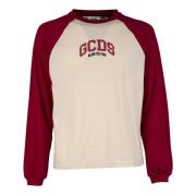 GCDS Logo Långärmad T-shirt Beige, Herr