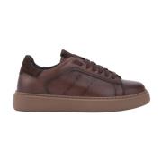 CALCE Bruna Sneakers Gummisula Brown, Herr