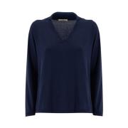 PANICALE V-neck Knitwear Blue, Dam