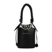 Lola Casademunt Djurmönstrad Crossbody Väska med Flätat Handtag Black,...