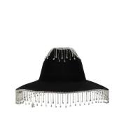 ROTATE Birger Christensen Crystal Cowboy Hat Black, Dam