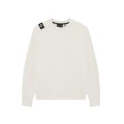 MA.STRUM Kärnkärn Crew Sweatshirt Vit Diagonal Loop White, Herr