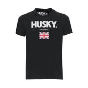 HUSKY ORIGINAL Kortärmad bomullst-shirt kollektion Black, Herr