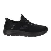 Skechers Herr Tyg Sneakers Black, Herr