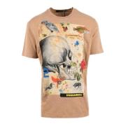 Dsquared2 Bomull T-shirt Brown, Herr