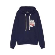 MSGM Blå hoodie med framficka Blue, Herr