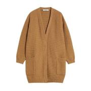 Max Mara Lyxig Stickad Abyss Cardigan Brown, Dam