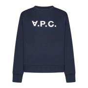 A.P.C. Rund Hals Sweatshirt Mörkblå Blue, Dam