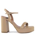 ANGEL ALARCON Elegant High Heel Sandaler Brown, Dam