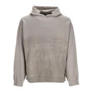 VISION OF SUPER Flames Hoodie London Fog Men's Gray, Herr