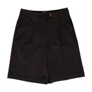 SIEDRÉS Yuna Low-Rise Bermuda Shorts Brown, Dam