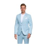 ZUITABLE DiNick CHK Ljusblå Rutig Blazer Blue, Herr