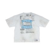 MIHARA YASUHIRO Vit Bomull Halfärm Broderad T-shirt White, Herr