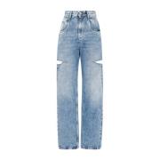 Maison Margiela Blå Vintage Stil Damjeans Blue, Dam