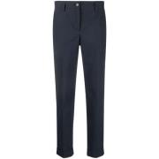 P.A.R.O.S.H. Blå Cropped Straight-Leg Byxor Blue, Dam