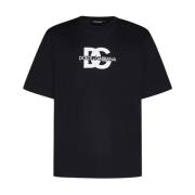 Dolce & Gabbana Casual Bomull T-shirt i Svart Black, Herr