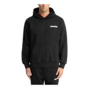 BARROW Enfärgad Logo Ficka Hoodie Black, Herr