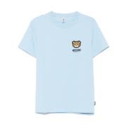 Moschino Blå Crew Neck T-shirts och Polos Blue, Herr