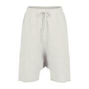 ENTIRE STUDIOS Vita Fleece Shorts med Dragsko i Midjan White, Herr