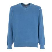 CASHMERE COMPANY Lätt V-ringad Herrtröja Blue, Herr