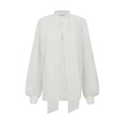 P.A.R.O.S.H. Elegant Polyester Skjorta med Slips White, Dam