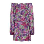 ROTATE Birger Christensen Flowy Mini Klänning Multicolor, Dam